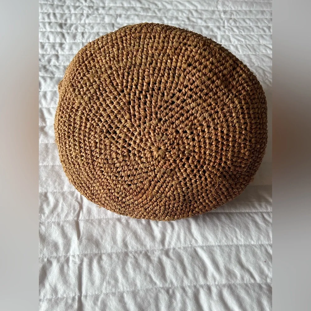 Woven Straw Tote Bag in Brown - Picture 7 of 10